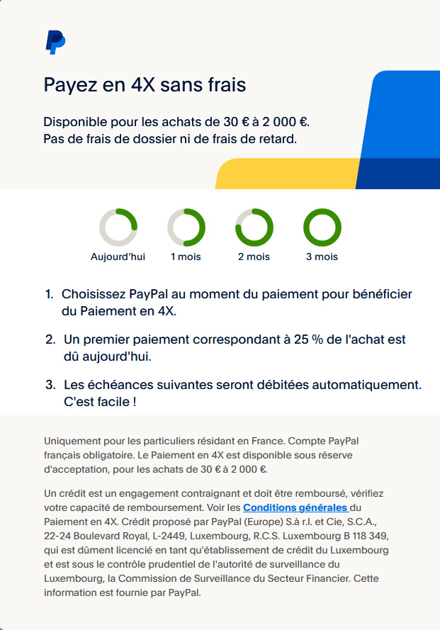 paypal 4 x sans frais